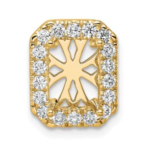 14k 1/2 ct Lab Grown Diamond VS/SI+ G+ Radiant Semi Halo Chain Slide