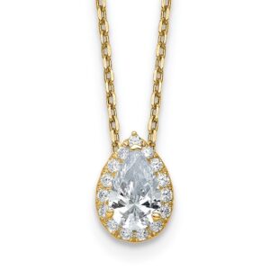 14k 2 3/8 ct Cert Lab Grown Dia VS/SI+ G+ Comp 18 in Halo Pendant Necklace