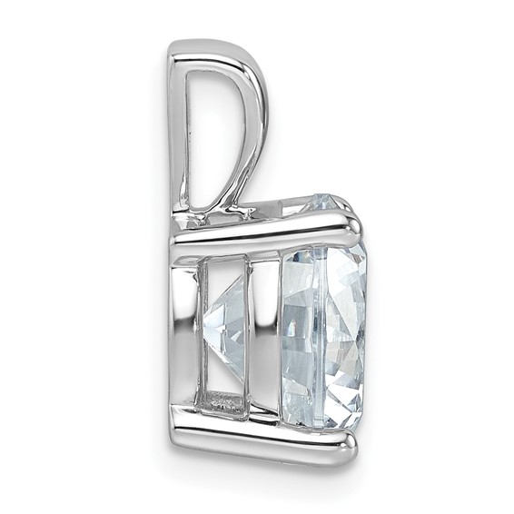 14kw 5 ct Cert Lab Grown Dia VS+ F+ Round Complete 4 Prong Pendant - Image 2