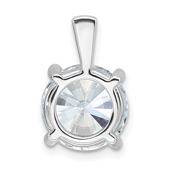 14kw 5 ct Cert Lab Grown Dia VS+ F+ Round Complete 4 Prong Pendant - Image 3