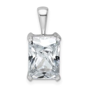 14kw 5 ct Cert Lab Grown Dia VS+ F+ Radiant Complete 4 Prong Pendant