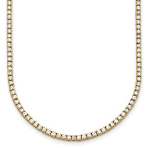 14k 4 1/2ct Lab Grown Diamond VS/SI+ G+ 18in Straight Tennis Necklace