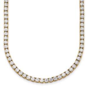14k 13 1/2ct Lab Grown Diamond VS/SI+ G+ 18in Straight Tennis Necklace