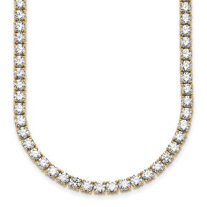 14k 27 1/4ct Lab Grown Diamond VS/SI+ G+ 18in Straight Tennis Necklace