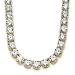 14k 67ct Lab Grown Diamond VS/SI+ G+ 18in Round Straight Tennis Necklace