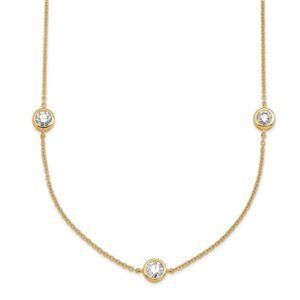 14k 1 3/4ct Lab Grown Diamond VS/SI+ G+ Complete 18in 7 Station Necklace