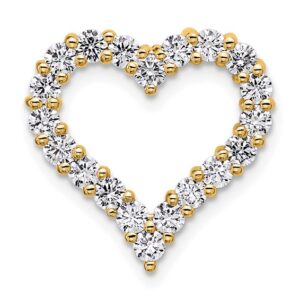 14k 1ct Lab Grown Diamond VS+ F+ Comp Heart Chain Slide