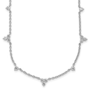 14kw 1 3/4ct Lab Grown Diamond VS/SI+ G+ Comp 11 Station 18in Necklace
