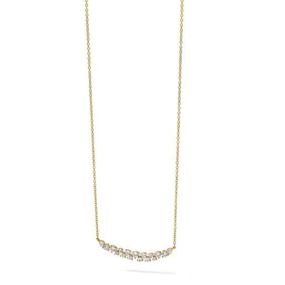 14k 7/8ct Lab Grown Diamond VS/SI+ G+ Comp 18in Fashion Bar Necklace - Image 6