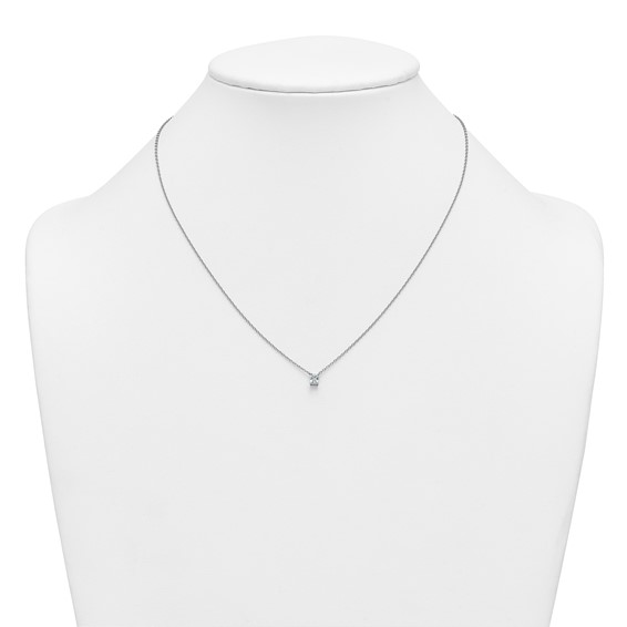 14kw 1/4ct Lab Grown Diamond VS+ F+ Radiant Comp 18in Pendant Necklace - Image 3