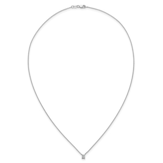 14kw 1/4ct Lab Grown Diamond VS+ F+ Radiant Comp 18in Pendant Necklace - Image 4