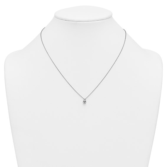 14kw 1/2ct Lab Grown Diamond VS+ F+ Pear Comp 18in Pendant Necklace - Image 3