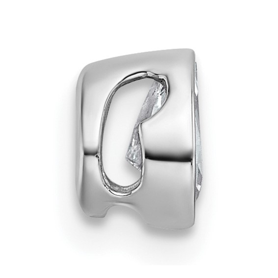 14kw 1/4ct Lab Grown Diamond VS+ F+ Pear Comp Bezel Chain Slide - Image 2