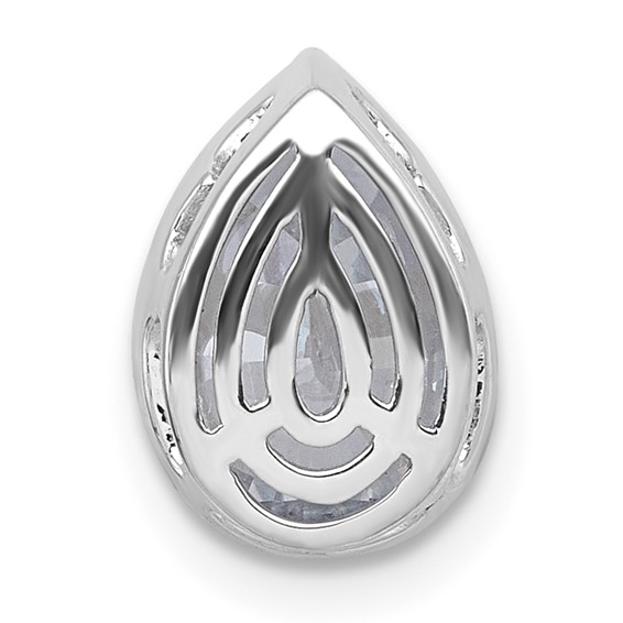 14kw 2ct Lab Grown Diamond VS+ F+ Pear Comp Bezel Chain Slide - Image 3