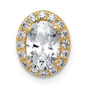 14k 1 1/5ct Lab Grown Diamond VS+ F+ Round Comp Halo Chain Slide