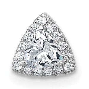 14kw 1/3ct Lab Grown Diamond VS+ F+ Trillion Complete Halo Chain Slide