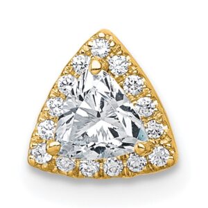 14k 1/3ct Lab Grown Diamond VS+ F+ Trillion Complete Halo Chain Slide