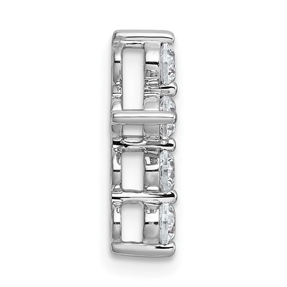 14kw 1/2ct Lab Grown Diamond VS+ F+ Comp Cross Chain Slide Pendant - Image 2