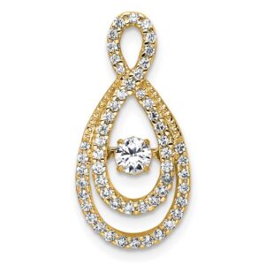 14k 1/2ct Lab Grown Diamond VS+ F+ Complete Teardrop Pendant