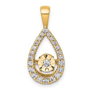 14k 1/2ct Lab Grown Diamond VS+ F+ Complete Teardrop Pendant