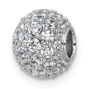 14kw 1ct Lab Grown Diamond VS+ F+ Complete Sphere Slide Pendant