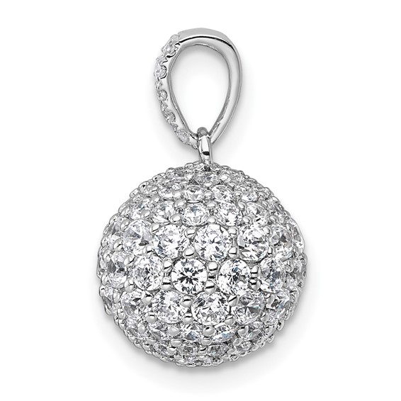 14kw 2 1/8ct Lab Grown Diamond VS+ F+ Complete Sphere Pendant - Image 2