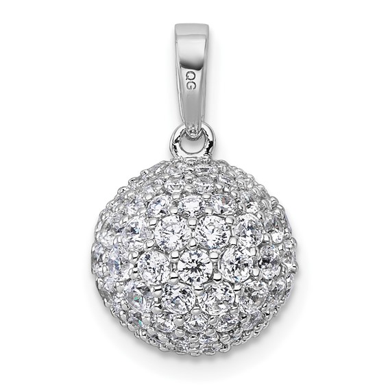 14kw 2 1/8ct Lab Grown Diamond VS+ F+ Complete Sphere Pendant - Image 3