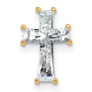 14k Holds 3 3/4ct Cross Pendant Mounting