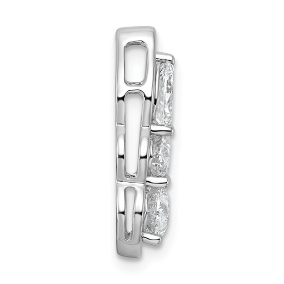 14kw Lab Grown Diamond VS+ F+ 3-stone Fashion Pendant - Image 2