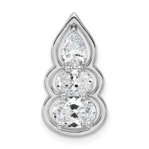 14kw Lab Grown Diamond VS+ F+ 3-stone Fashion Pendant
