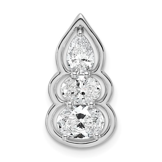 14kw Lab Grown Diamond VS+ F+ 3-stone Fashion Pendant