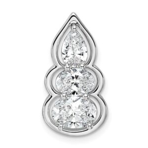 14kw Lab Grown Diamond VS+ F+ 3-stone Fashion Pendant