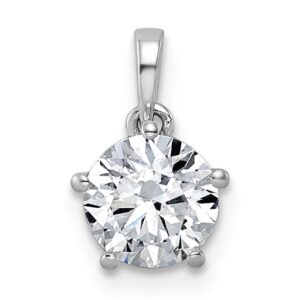 14kw 1ct Cert Lab Grown VS+ F+ Round 8X Diamond Pendant