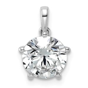 14kw 2ct Cert Lab Grown VS+ F+ Round 8X Diamond Pendant