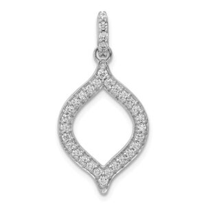 14kw 1/2ct Lab Grown Diamond VS/SI+ G+ Complete Fashion Open Pendant