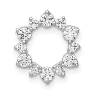 14kw 1/2ct Lab Grown Diamond VS/SI+ G+ Comp Fashion Circle Chain Slide