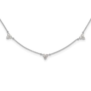 14kw 1ct Lab Grown Diamond VS/SI+ G+ Comp Seven Station 18in Necklace