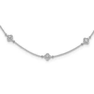 14kw 1/2ct Lab Grown Diamond VS/SI+ G+ Comp 9 Station 18in Necklace