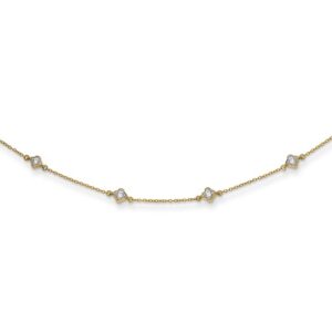 14k 1/2ct Lab Grown Diamond VS/SI+ G+ Comp 9 Station 18in Necklace