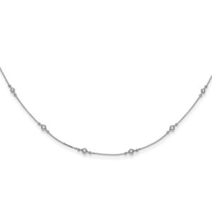 14kw 1/2ct Lab Grown Diamond VS/SI+ G+ Comp 9 Station 18in Necklace