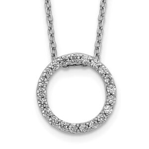 14kw 1/4ct Lab Grown Diamond VS/SI+ G+ 18in Round Pendant Necklace