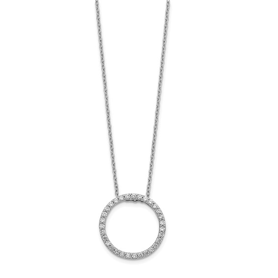 14kw 1/2ct Lab Grown Diamond VS/SI+ G+ 18in Round Pendant Necklace - Image 2