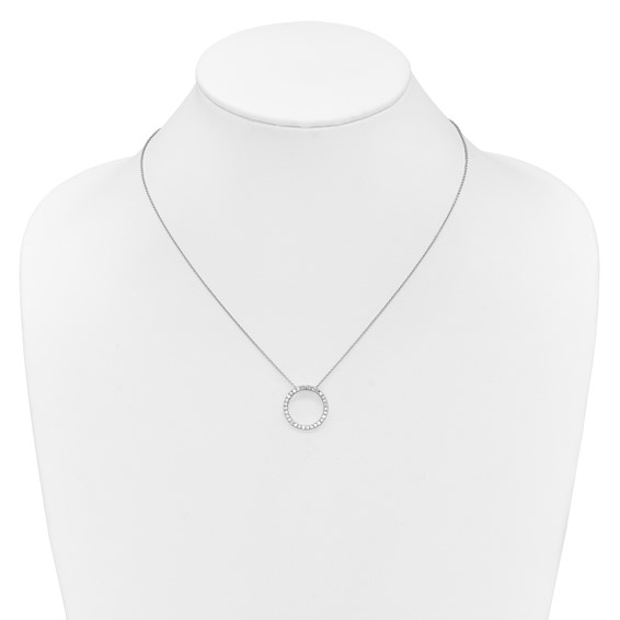 14kw 1/2ct Lab Grown Diamond VS/SI+ G+ 18in Round Pendant Necklace - Image 4