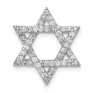 14kw 1/2ct Lab Grown Diamond VS/SI+ G+ Comp Star of David Chain Slide