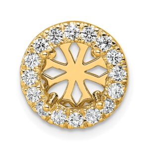 14k 1/2 ct Lab Grown Diamond VS/SI+ G+ Semi Round Halo Chain Slide