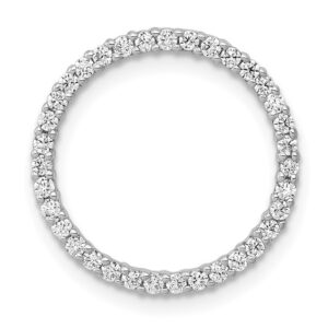 14kw 1/3ct Lab Grown Diamond VS/SI+ G+ Circle Chain Slide Pendant