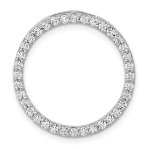 14kw 3/4ct Lab Grown Diamond VS/SI+ G+ Circle Chain Slide Pendant