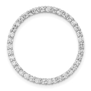 14kw 3/4ct Lab Grown Diamond VS/SI+ G+ Circle Chain Slide Pendant