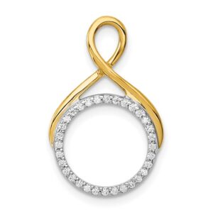 14ktt 1/10ct Lab Grown Diamond VS/SI+ G+ Comp Circle Dangle Chain Slide