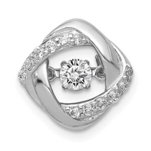 14kw 1/4ct Lab Grown Diamond VS+ F+ Comp Intertwined Circles Pendant